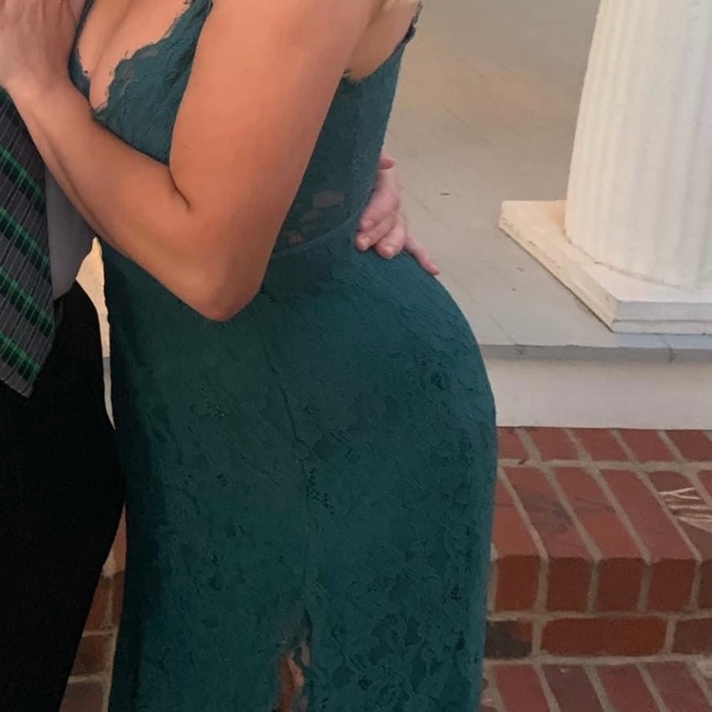 Side Slit Lace Maxi - Picture 2 of 3